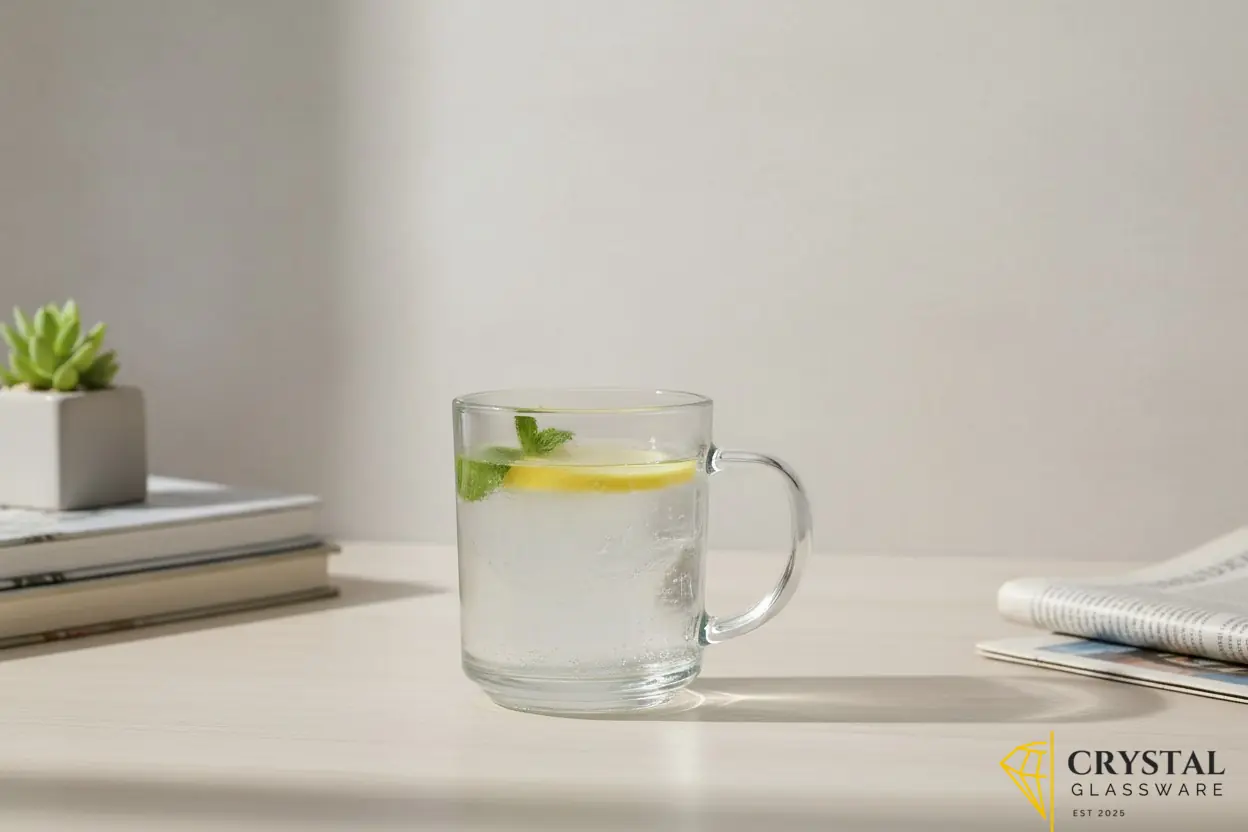 Smoky Glass Tea Mug - Set of 6- Plain Tea Mug 
